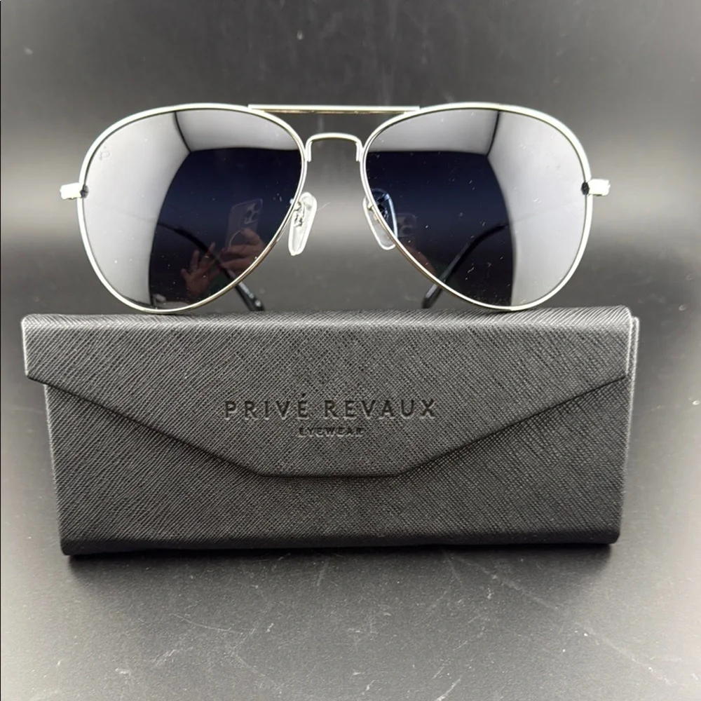 PRIVÉ REVAUX “The Commando” Polarized Aviator Sunglasses